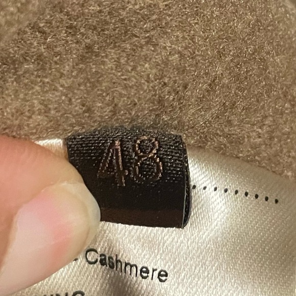 Altea Italian Double-Breasted Cashmere Coat - Camel Brown - Made in Italy - Picture 12 of 12